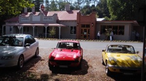 Parked at Mitta Mitta for lunch.